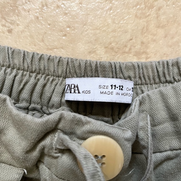 Zara sage green comfy pants| size 11-12 kids - Picture 5 of 5